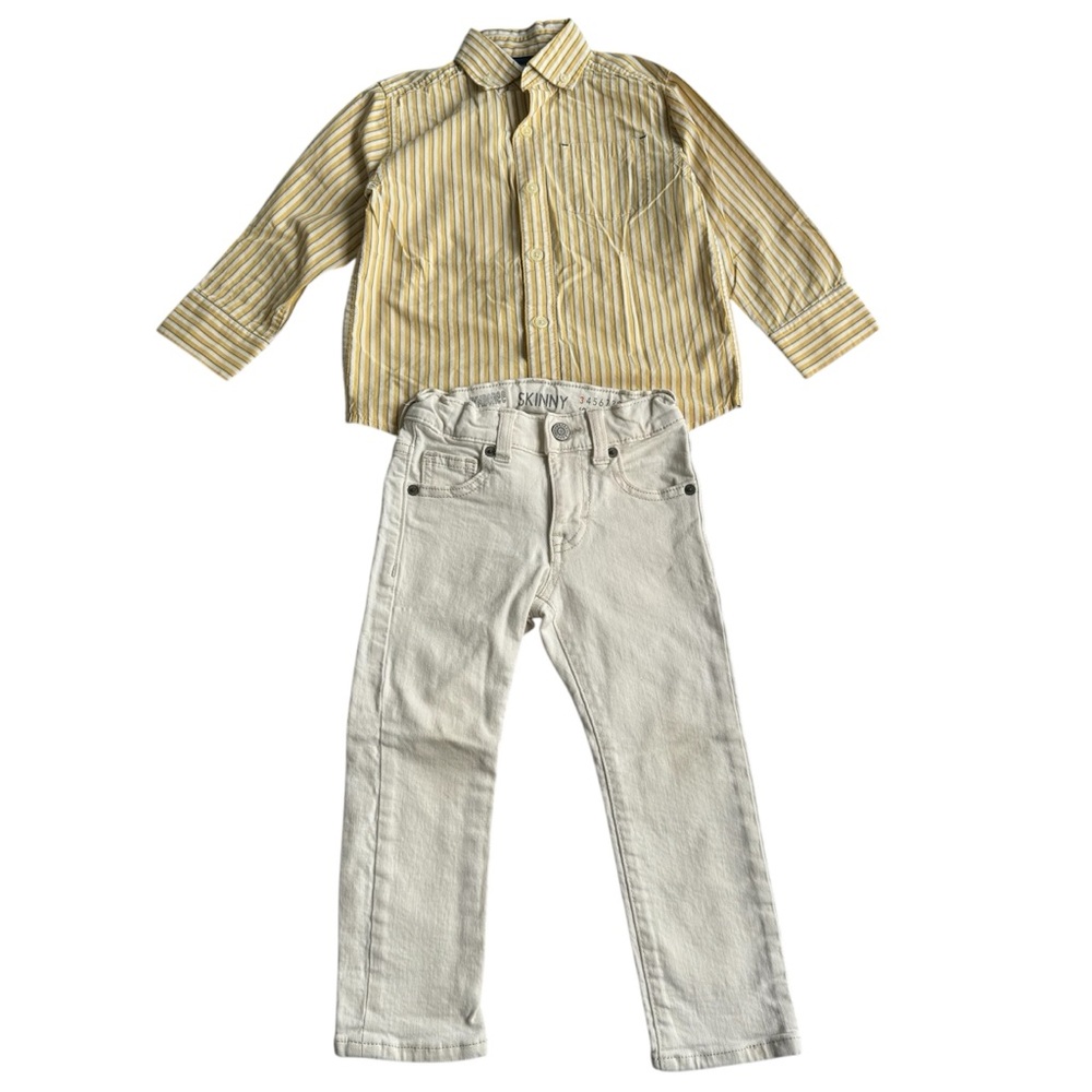 Gymboree Skinny Jeans And Button Down Set Size 3